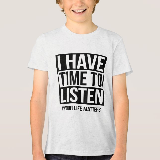 Camiseta Tenho Tempo Para Ouvir Sua Vida. (Frente)