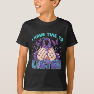 Camiseta Tenho Tempo Para Ouvir Suicídio Com Saúde Mental