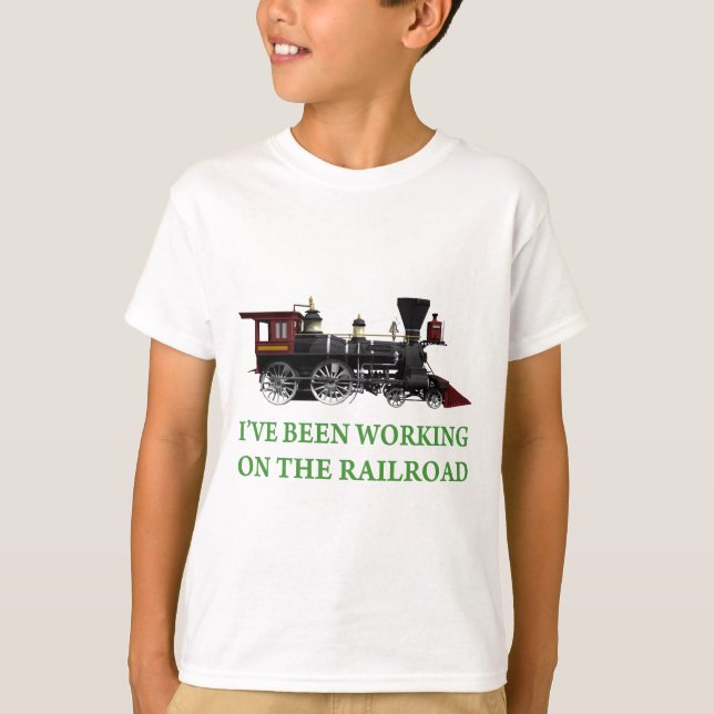 Camiseta Tenho trabalhado na ferrovia (Frente)