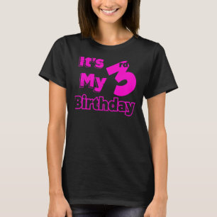 Camiseta Tenho três anos e é a minha aniversário de 3 anos