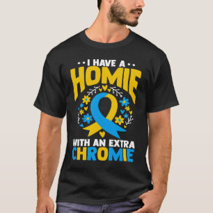Camiseta Tenho um parceiro com um cromossomo extra t21 sínd