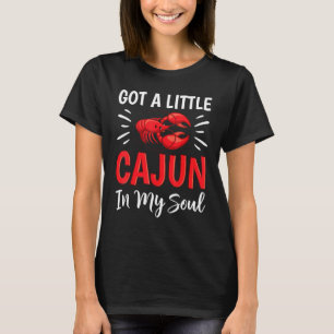 Camiseta Tenho Um Pouco De Cajun Na Minha Alma Crawfish Fu