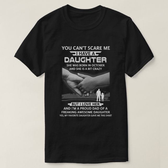 Camiseta Tenho Uma Filha Que Ela Estava Nascer No Presente  (Frente do Design)