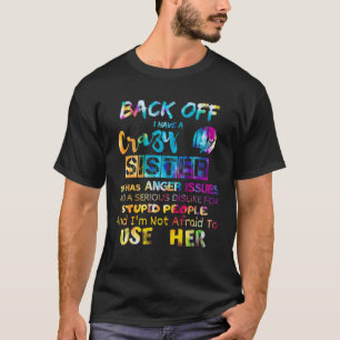 Camiseta tenho uma irmã louca, irmãos tie dye