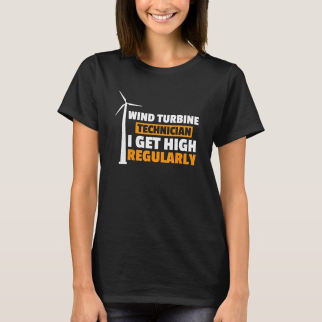 Camiseta Tenho Vento Técnico De Turbinas Elevadas Regularme (Frente)