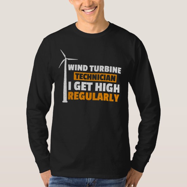Camiseta Tenho Vento Técnico De Turbinas Elevadas Regularme (Frente)