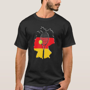 Camiseta Tênis Alemanha Flag Court Racket Ball Tênis Playe