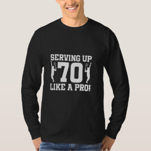 Camiseta Tênis Aniversário De Tênis De 70 Anos De Idade Bi