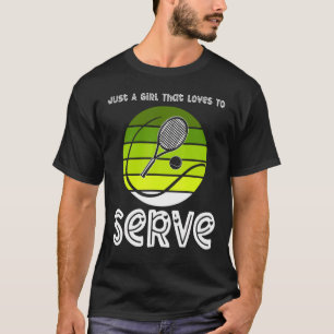 Camiseta Tênis Apenas Uma Garota Que Adora Servir Mulheres