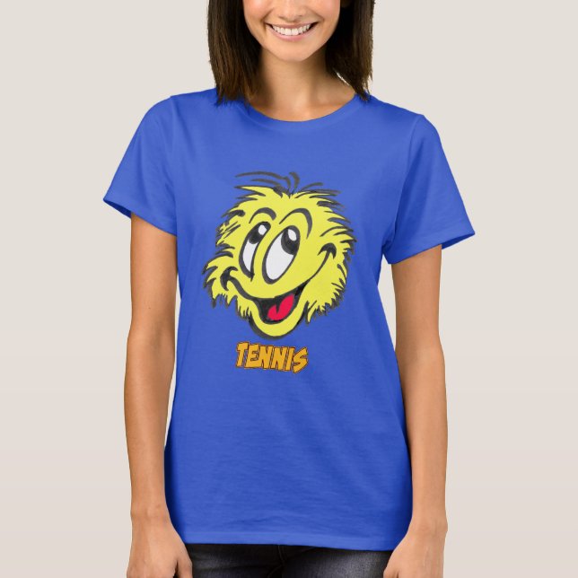 Camiseta Tênis AZUL, de uso feminino (Frente)