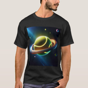 Camiseta Tênis Ball Como Planeta Saturno, Design de Espaço