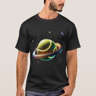 Camiseta Tênis Ball Como Planeta Saturno, Design de Espaço