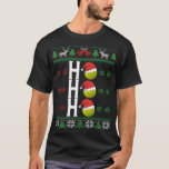 Camiseta Tênis Ball Ho Ho Santa Hat Tênis Ugly Christm<br><div class="desc">Tênis Ball Ho Ho Santa Hat Tênis de Natal Feio</div>