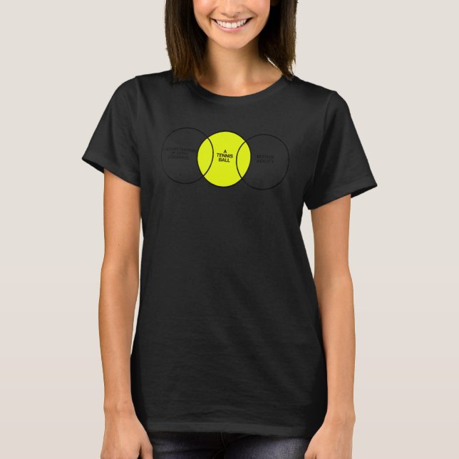 Camiseta Tênis Ball Math Memory Venn Diagrama Tênis Player  (Frente)