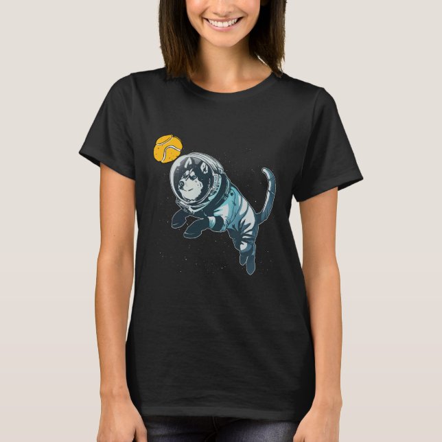 Camiseta Tênis Ball Space Rouco Wolf Space Blue Dog Astron (Frente)