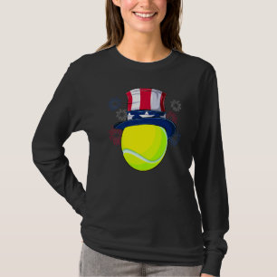 Camiseta Tênis Ball & Tio Sam Hat American Flag 4th Of J
