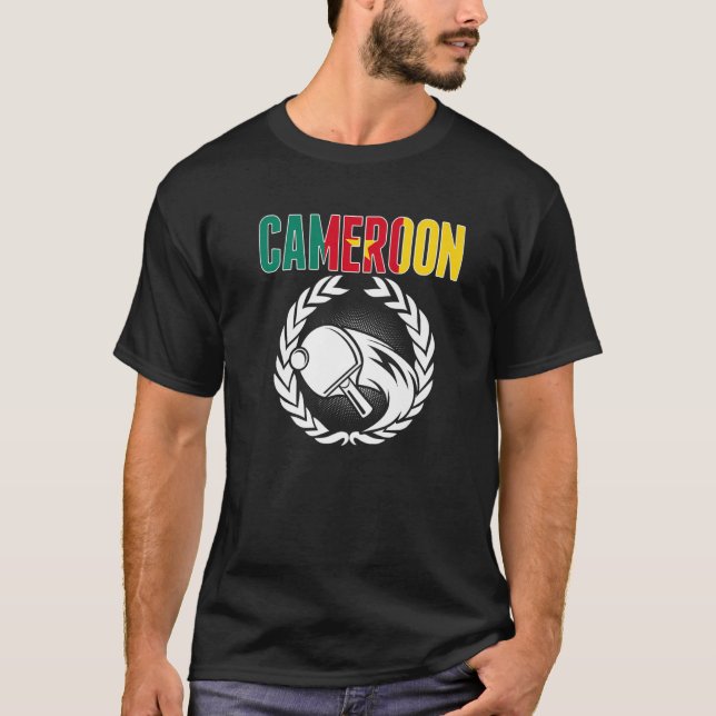 Camiseta Tênis Camarões Mesa Ping Pong Suppo (Frente)