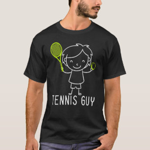 Camiseta Tênis Cara Stickman Game Racket Game Player Desi