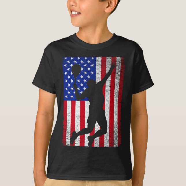 Camiseta Tênis com bandeira americana dos EUA para homens e (Frente)