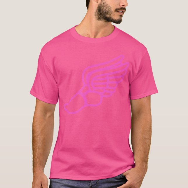 Camiseta Tênis Cor-de-Rosa com Asas para Atletismo (Frente)