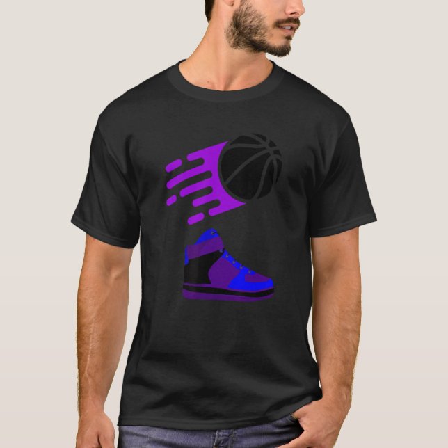 Camiseta tênis de basquete roxo (Frente)