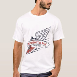 Camiseta Tênis de Corrida Alado Correndo a Corrida Desde 19