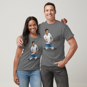 Camiseta Tênis de Fatiar Estratégico Design de Jogador Artí