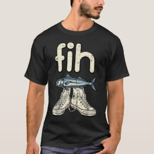 Camiseta Tênis de Lona Fih Peixe Dito Divertido Humor