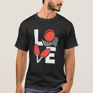 Camiseta Tênis de Mesa Amor Ping Pong Jogo Jogador Treinado