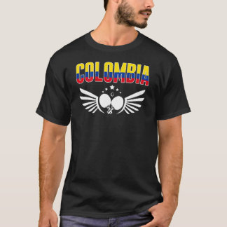 Camiseta Tênis de Mesa Colômbia  Apoie o Ping Pong Colombia