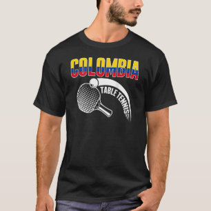 Camiseta Tênis de Mesa Colômbia Apoio ao Ping Pong Colombia