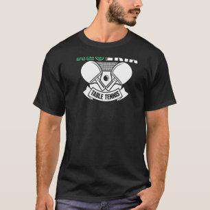 Camiseta Tênis de Mesa da Argélia  Apoie o Ping Pong Argeli