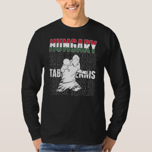 Camiseta Ténis de Mesa da Hungria Suporte ao Ping Pong Hún
