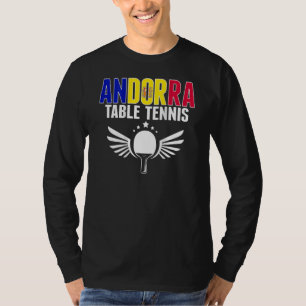 Camiseta Ténis de Mesa de Andorra Suporte ao Ping Pong An
