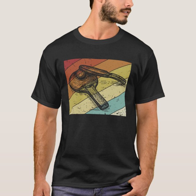 Camiseta Tênis de Mesa de de Bolas de Retro Paddles Profi P (Frente)