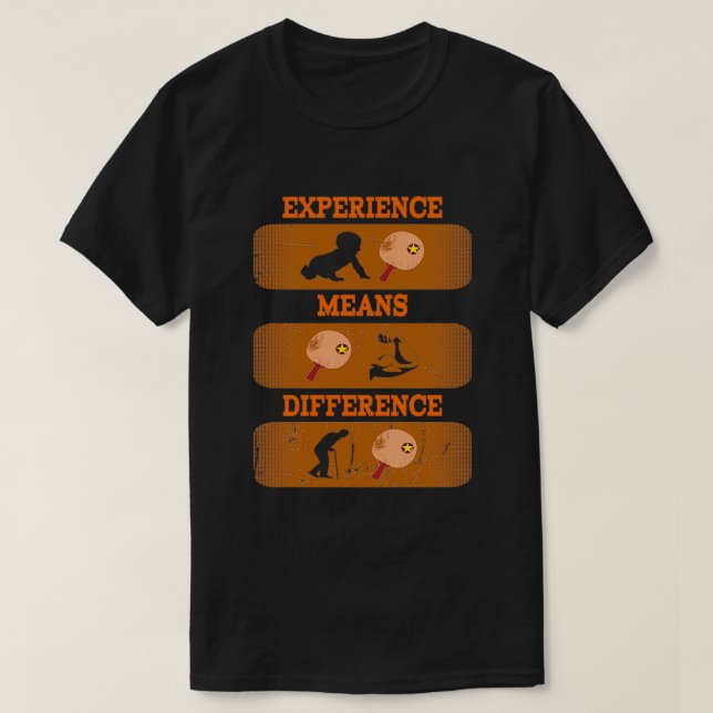 Camiseta Tênis de Mesa de Experiência de Ping Pong (Frente do Design)