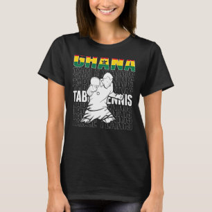 Camiseta Tênis de Mesa do Gana Suporta Ping Pong Tea do Gan