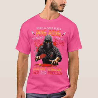 Camiseta Tênis de Mesa do jogador de pinos do Guerreiro Nin