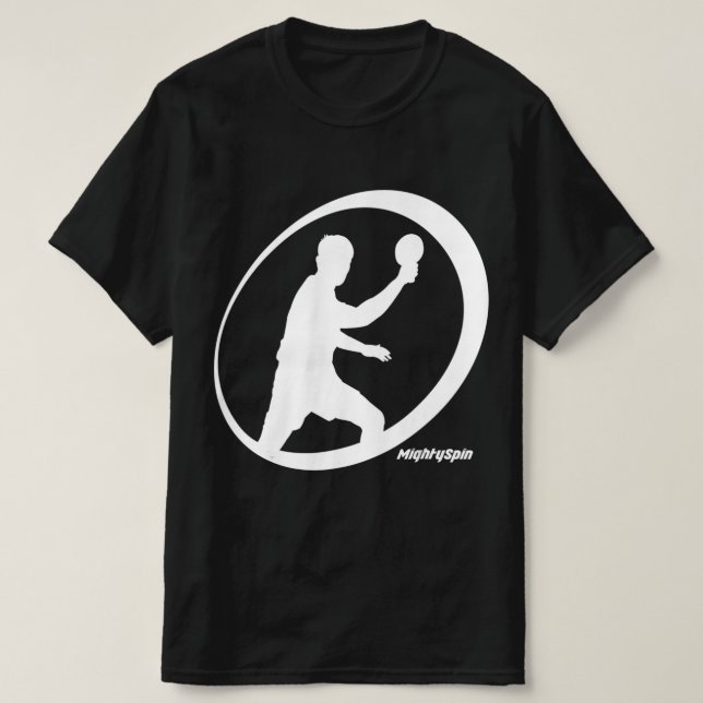 Camiseta Tênis de Mesa do Ping Pong do MightySpin (Frente do Design)