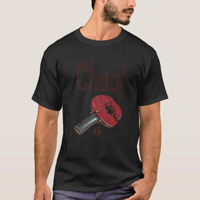 Camiseta Tênis de Mesa do pino de alimentação do pino Choo (Frente)