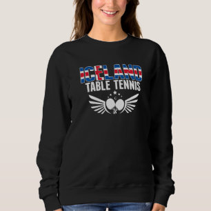 Camiseta Tênis de Mesa Islândia Suporte Ping Pong Islandês