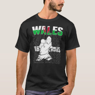 Camiseta Tênis de Mesa no País de Gales Apoie a Equipe Ga