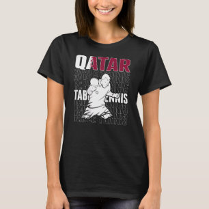 Camiseta Tênis de Mesa Qatar Apoie a Equipe Qatari de Pin