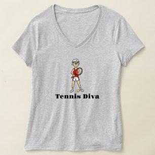 Camiseta Tênis de mulher - Camisa de Cinza