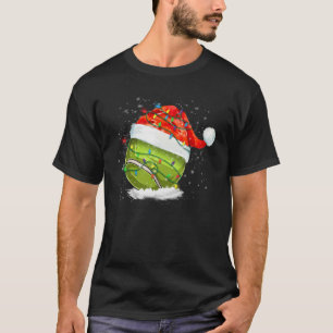 Camiseta Tênis de Natal Ball Santa Hat Engraçado Xmas Pajam