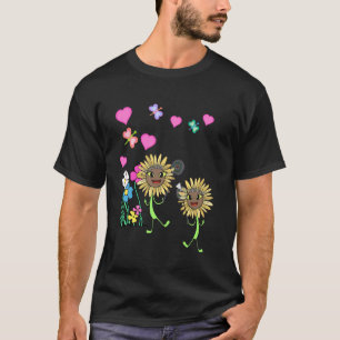 Camiseta Ténis de Verão Girassóis Jogo de Ténis Ténis P