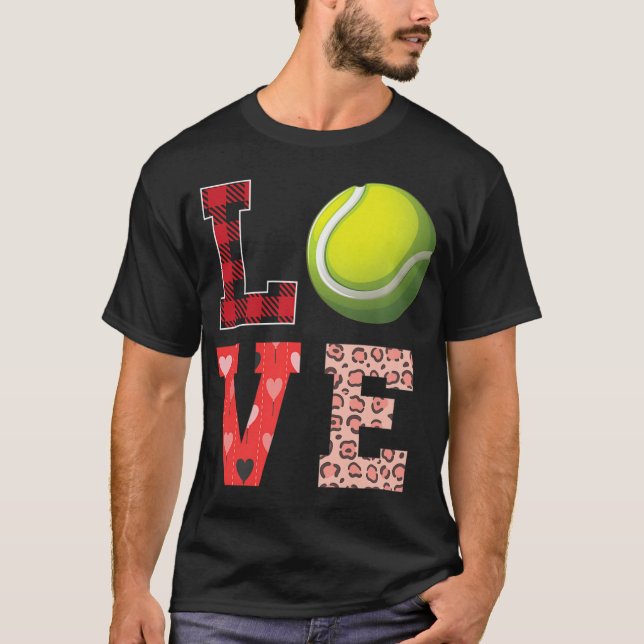Camiseta Tênis Dia de os namorados Tênis Player Love (Frente)