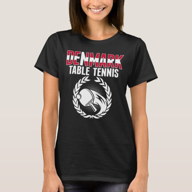 Camiseta Tênis Dinamarquês Mesa Ping Pong Team Suppo (Frente)