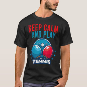 Camiseta Tênis do jogador de Tênis de mesa para manter calm