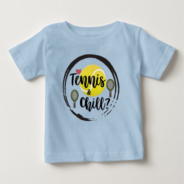 Camiseta Tênis e Relaxe Citação Divertida Azul (Frente)
